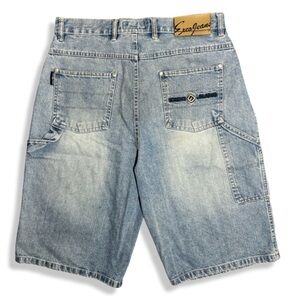 Vintage Y2K EXCO Baggy Denim Carpenter Shorts